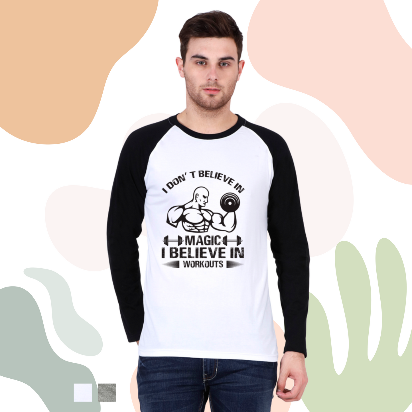 TEESPOT - Men's Full Sleeve T-Shirt | 100% Pure Cotton | 180 GSM