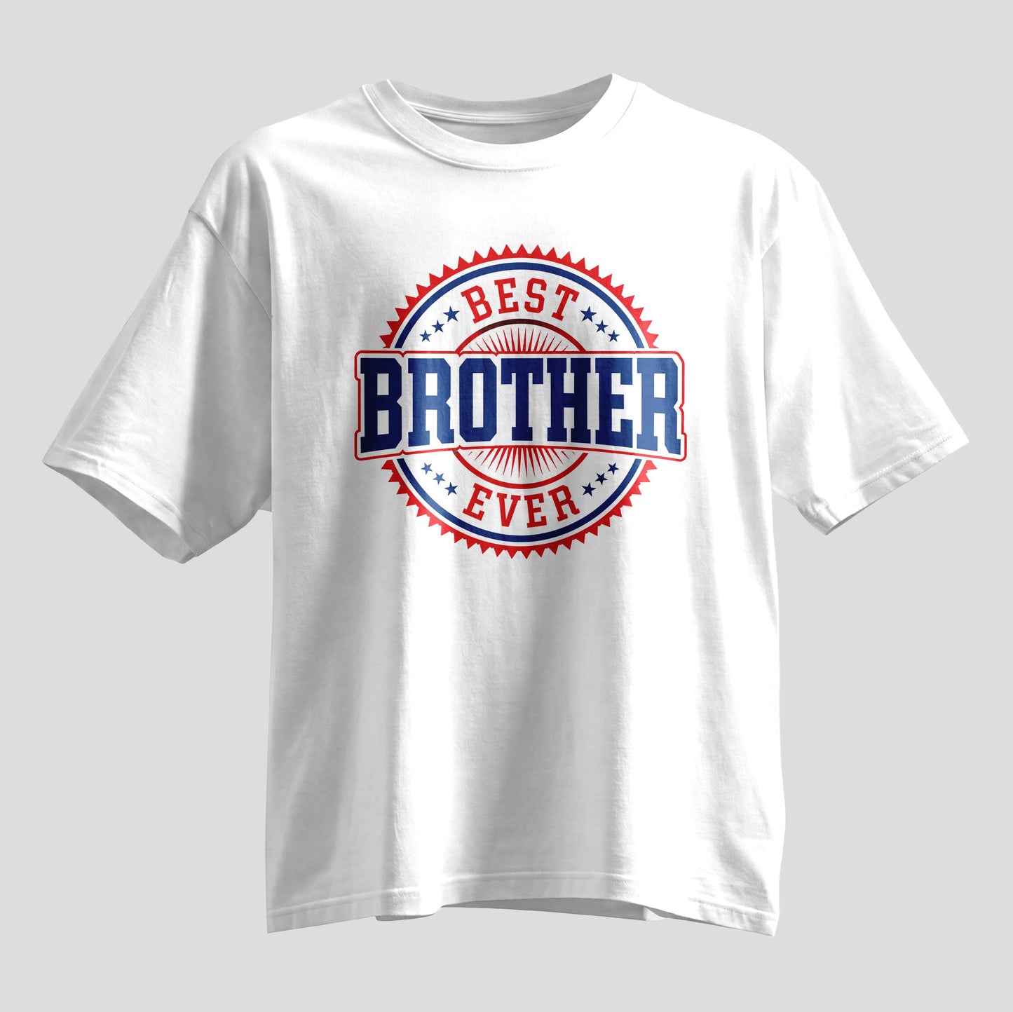 Best Brother Ever Badge Rakhi Oversized T-Shirt