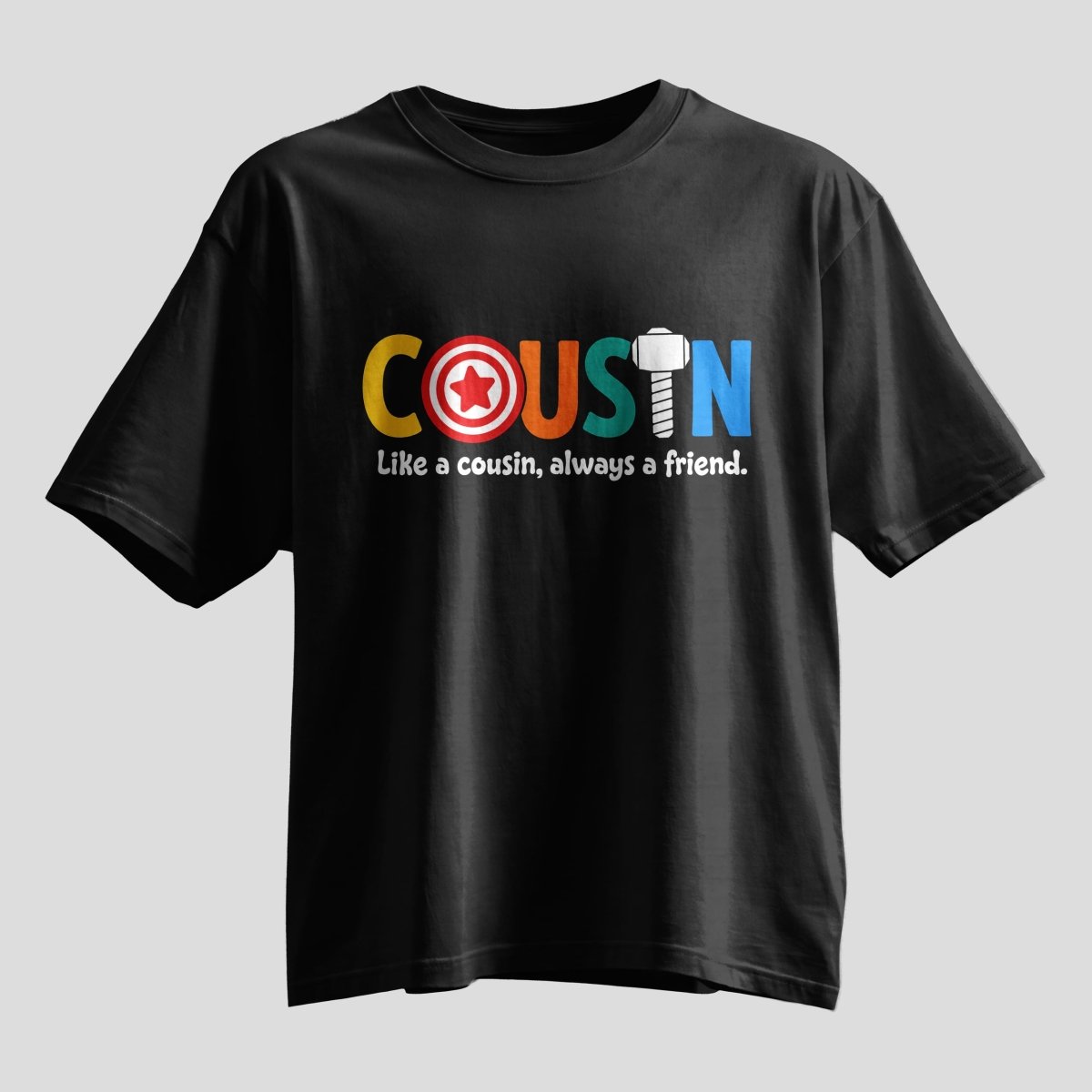 Cousin Like A Friend Rakhi Oversized T-Shirt - selfie to print