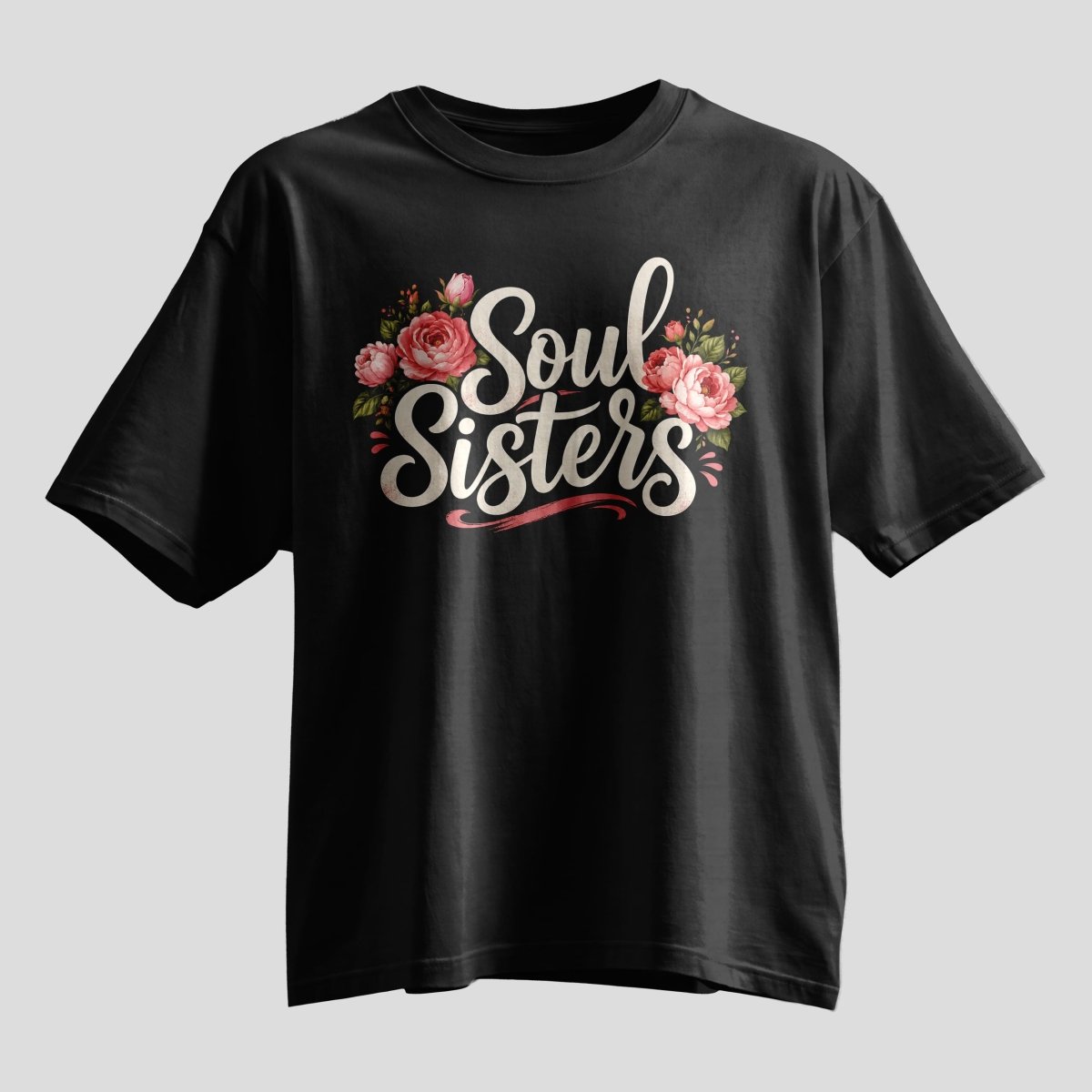 Soul Sisters Floral Oversized T-Shirt – Rakhi Gift - selfie to print