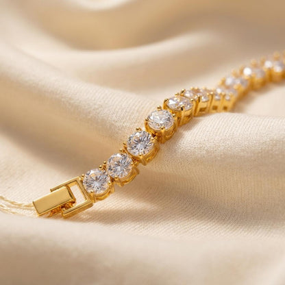Premium Gold-Tone CZ Bracelet Rakhi with Ivory Thread for Brother