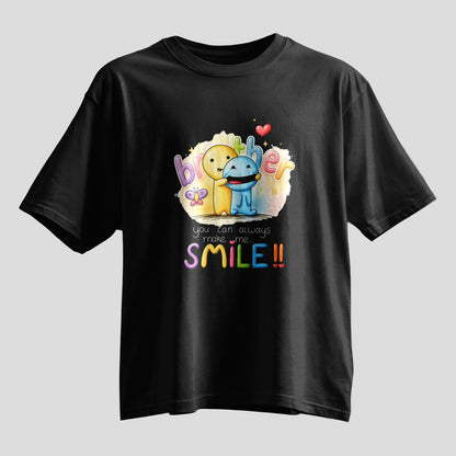 Brother You Make Me Smile Rakhi Oversized T-Shirt - selfie to print