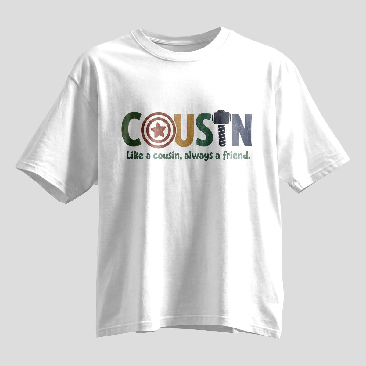 Cousin Like A Friend Rakhi Oversized T-Shirt - selfie to print