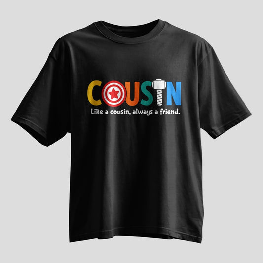Cousin Like A Friend Rakhi Oversized T-Shirt - selfie to print