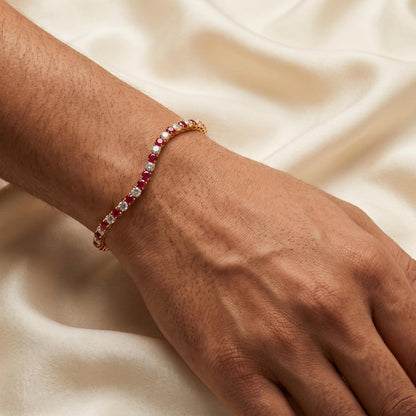 Elegant Red & Clear Crystal Gold Tone Rakhi Thread for Brother - selfie to print
