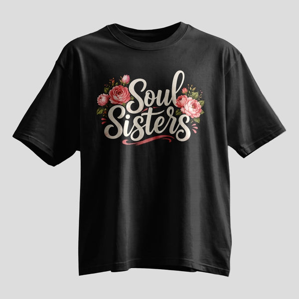 Soul Sisters Floral Oversized T-Shirt – Rakhi Gift - selfie to print