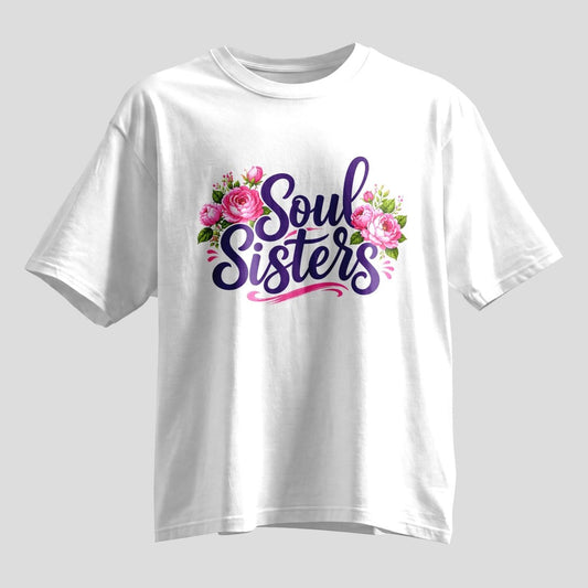 Soul Sisters Floral Oversized T-Shirt – Rakhi Gift - selfie to print